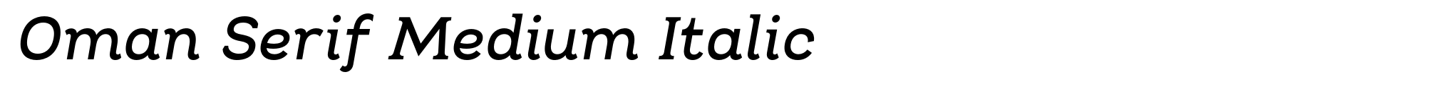 Oman Serif Medium Italic image